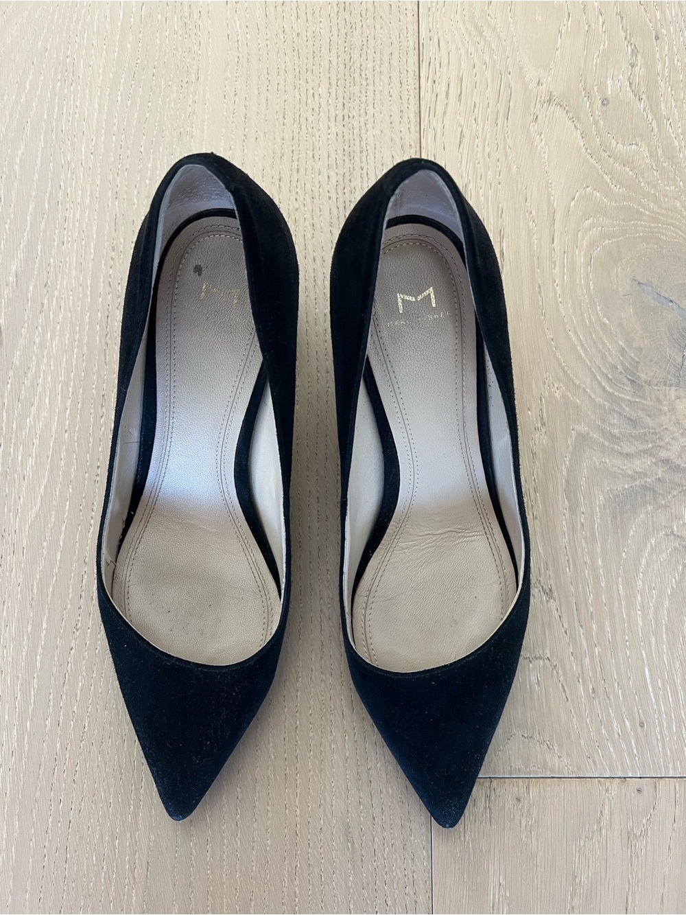 Marc Fischer LTD Zala Black Suede Block Heel Pumps in size 8M - Picture 3 of 6